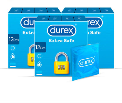 Durex Condoms Extra Safe 12 Pieces - Pack of 3