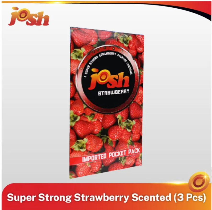 Josh Strawberry Condoms - Pack of 03