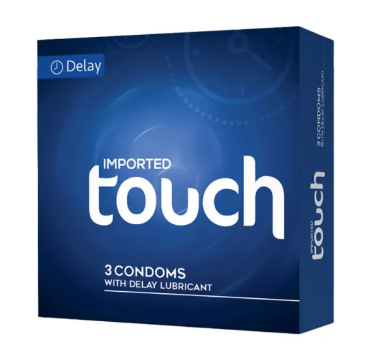 Touch Delay Condoms - Pack of 3 - With Delay Lubricant