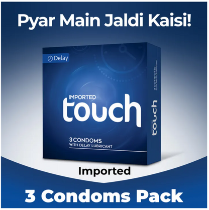 Touch Delay Condoms - Pack of 3 - With Delay Lubricant