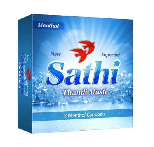 Sathi Menthol Condoms - Pack of 3