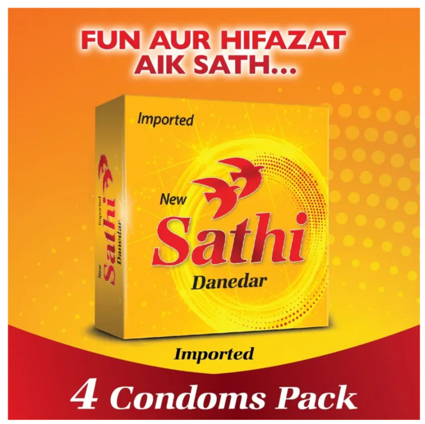 Sathi Danedar Condoms - Pack of 4