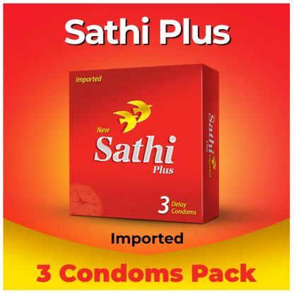 Sathi Plus Delay Condoms - Pack Of 3