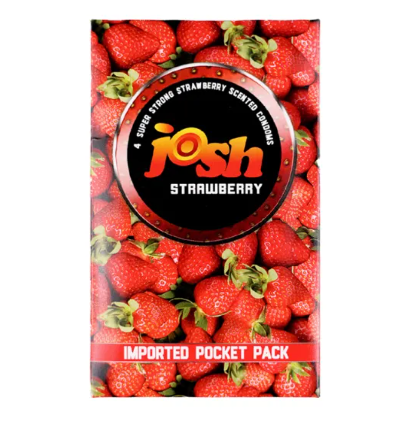 Josh Strawberry Condoms - Pack of 03