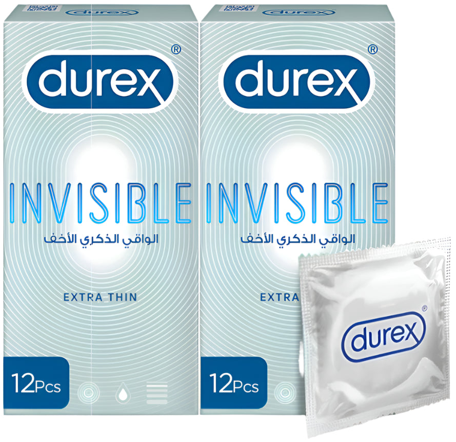 Durex Condoms Invisible 12 Pieces - Pack of 2