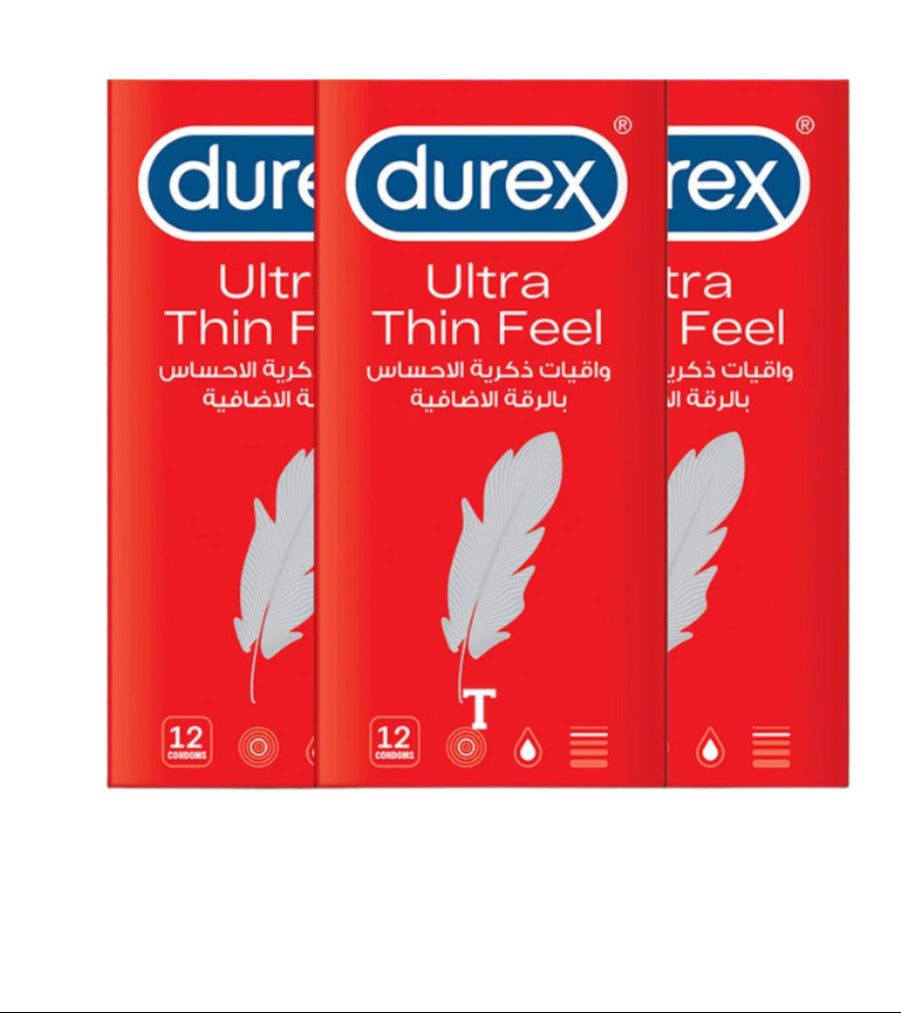 Pack Of 3 - Durex Feel Ultra Thin Condoms 12's