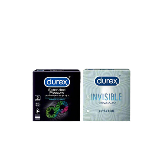 Durex Deal Extended Pleasure 3's and Invisible 3's Condoms