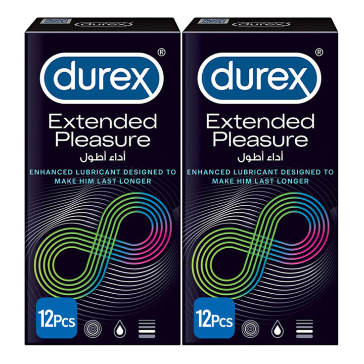 Durex Condoms Extended Pleasure 12 Pieces Pack of 2