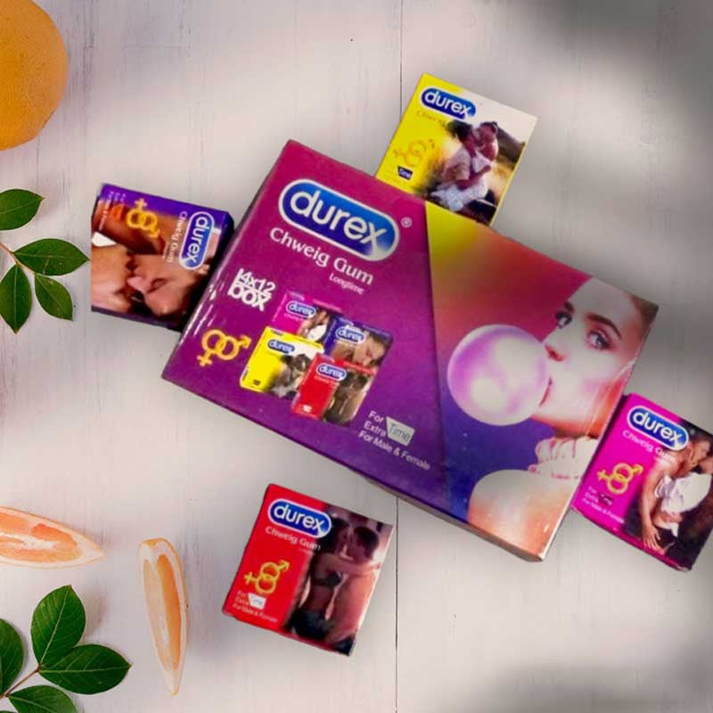 Durex Mix Flavored Timing Bubble Gums- 48 GUM'S